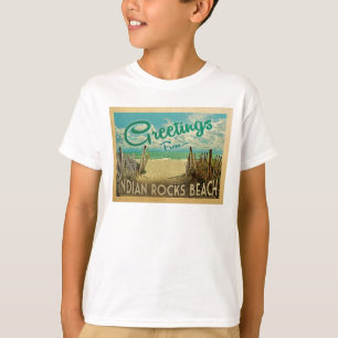 T-shirt Vintage voyage indien de plage de roches