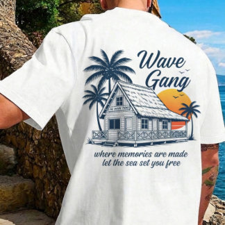 T-shirt Vintage Wave Gang Cabin Beach Tee | Les souvenirs 