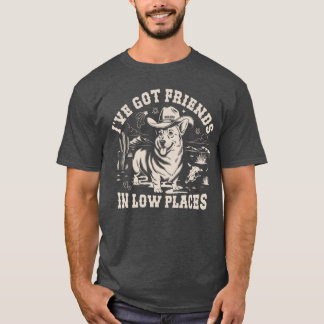 T-shirt Vintage Western Cowboy Corgi Citation Drôle J'ai