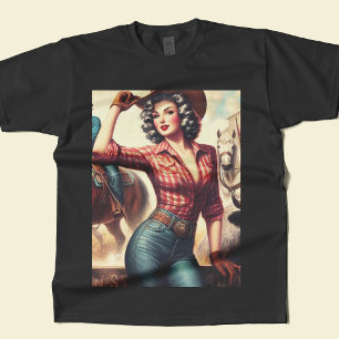 T-shirt Vintage Western Cowgirl