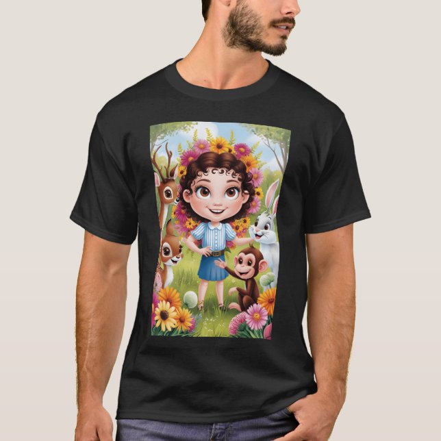 T-shirt Vintage Wild Friends (Devant)