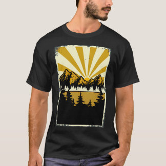 T-shirt Vintage Yellow Mountains