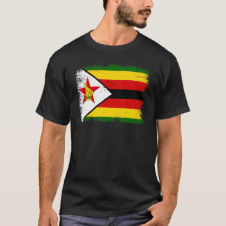 T-shirt Vintage Zimbabwe Flag Zimbabwean Independence Day