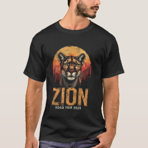 T-shirt Vintage Zion National Park Puma Roadtrip 2025 Retr
