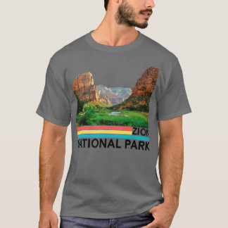 T-shirt Vintage Zion National Park Retro Utah Mountain 2