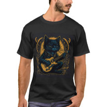 vintaje animal job black cat guitar