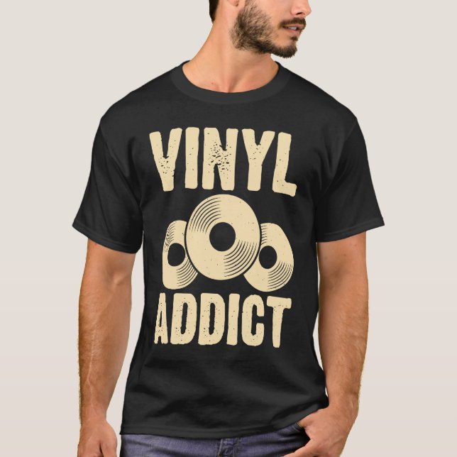 T-shirt Vinyl Addict (Devant)
