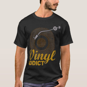 T-shirt Vinyl Addict Vintage Record Player