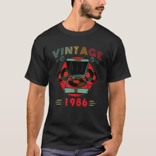 T-shirt Vinyl Lover Anniversaire de Music Lover et DJ 1986