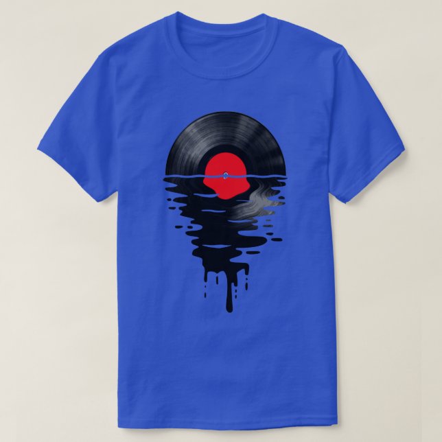 T-shirt Vinyl LP Music Record Sunset Red Coussin (Design devant)