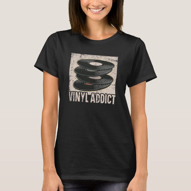 T-shirt Vinyl Player Vinyl Record Player Music (Devant)
