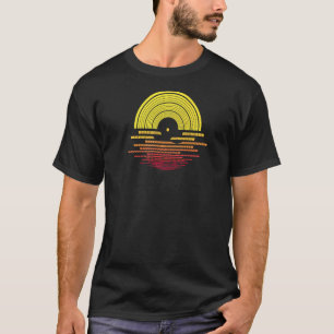 T-shirt Vinyl Record Retro Vintage Sunset Music Dj