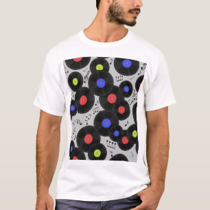 T-shirt Vinyl Records : Music Note Motif