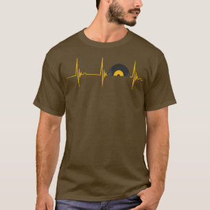 T-shirt Vinyl Tourne-disque DJ Heartbeat EKG Pulse Music R
