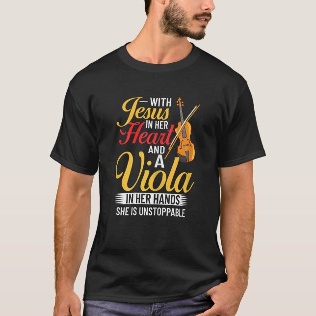 T-shirt Viola Instrument Music Notes Player Lesson Beginne (Devant)