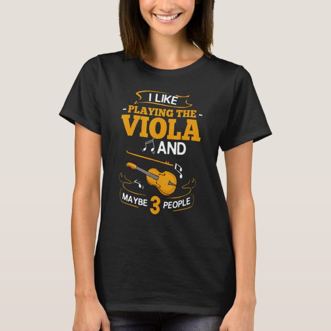 T-shirt Viola Instrument Music Notes Player Lesson Beginne (Devant)