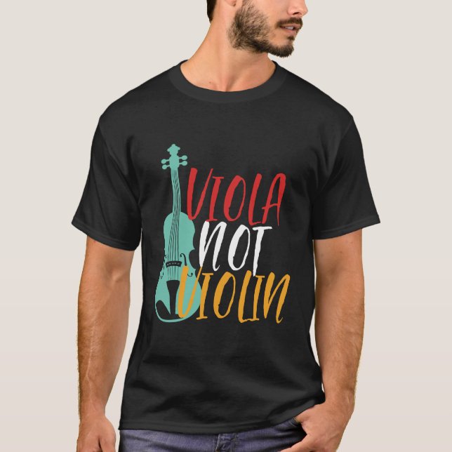 T-shirt Viola Pas Violon Drôle Orchestre Violiste Musique (Devant)