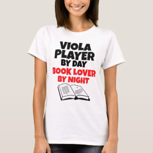T-shirt Viola Player par Day Book Lover par nuit