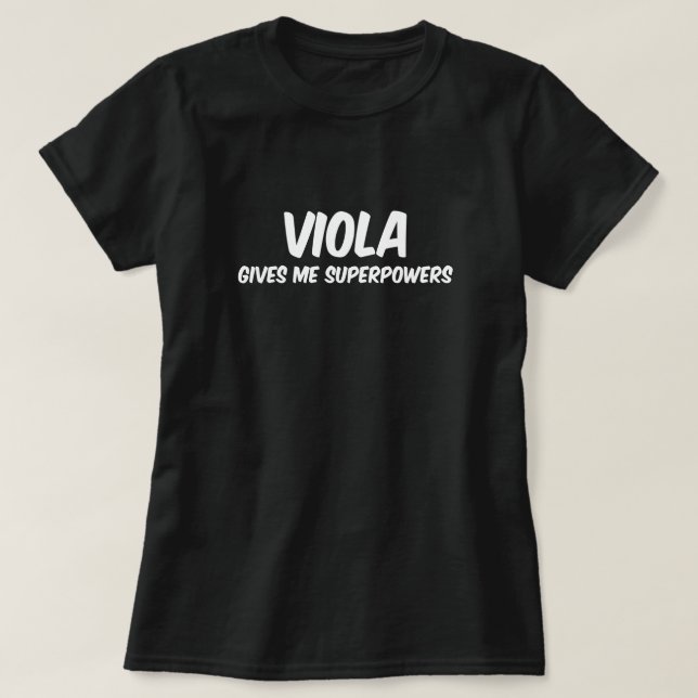 T-shirt Viola Superpuissances Funny Superhero Musique (Design devant)