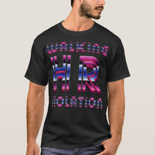 T-shirt Violation de la marche Hr 80s Neon