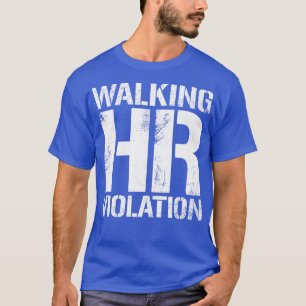 T-shirt Violation HR Vintage Texte blanc