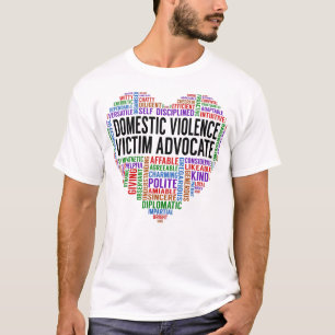 T-shirt Violence domestique - Défenseur de la victime Coeu