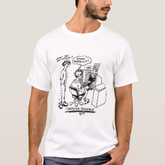 T-shirt violence d'ordinateur - aucun de logo dos dessus