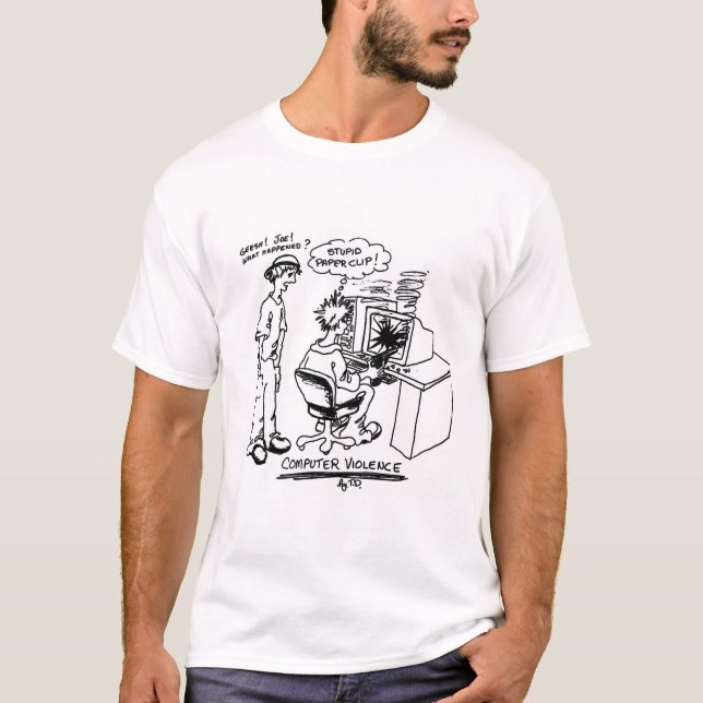 T-shirt violence d'ordinateur - aucun de logo dos dessus (Devant)