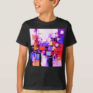 T-shirt Violet Abstrait Art 108