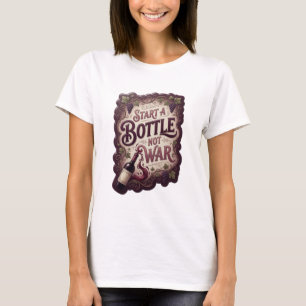 T-shirt Violet ATTRAYANT DÉCOUVREZ UNE BOUTEILLE PAS LA GU