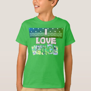 T-shirt Violet blanc À damiers Polka Dot Floral Damask Art
