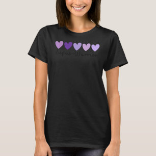 T-shirt Violet Coeur Lupus Sensibilisation Lupus Guerrier