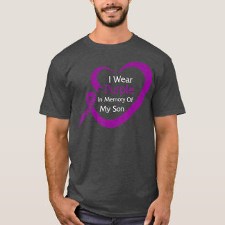 T-shirt Violet En Mémoire De Mon Fils Surdose Sensibilisat