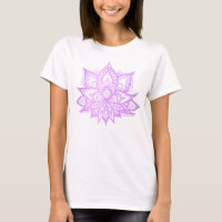 T-shirt violet lotus Fleur Boho Yoga
