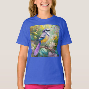 T-shirt Violet Tufted Jay Imaginaire Bird