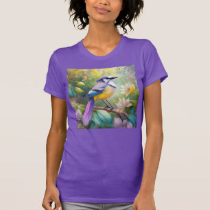 T-shirt Violet Tufted Jay Imaginaire Bird