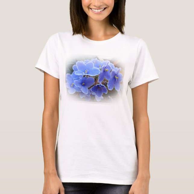 T-shirt Violette bleue africaine (Devant)