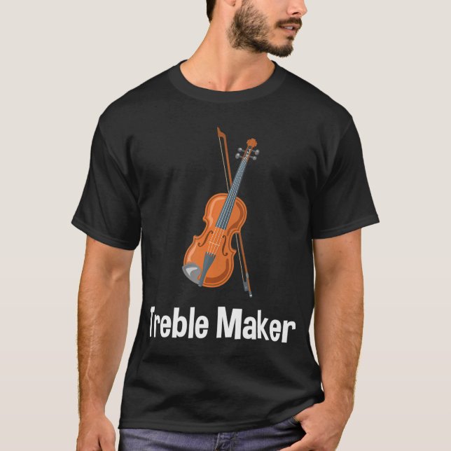 T-shirt Violinis Treble Maker Violon avec arc (Devant)