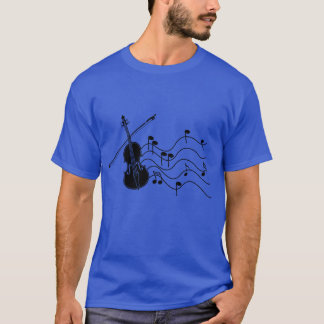 T-shirt Violon avec notes de musique cadeau