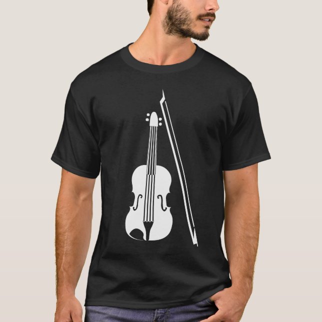 T-shirt Violon - Blanc (Devant)