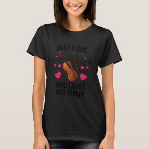 T-shirt Violon cool Pour Femmes Filles Foule Musique Violo