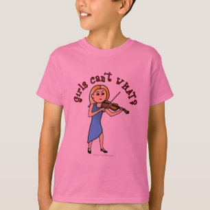 T-shirt Violon de la fille blonde