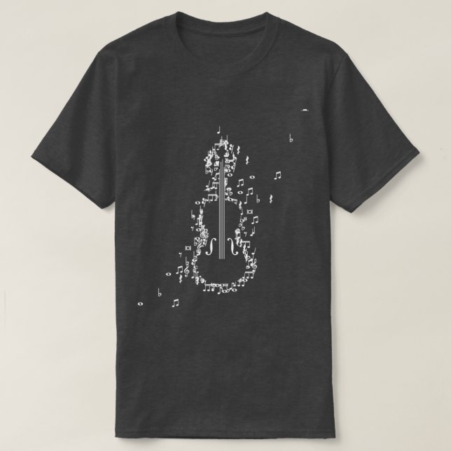 T-shirt Violon De Notes (Design devant)