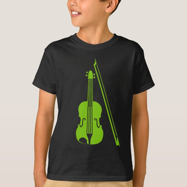 T-shirt Violon - Martian Green (Devant)