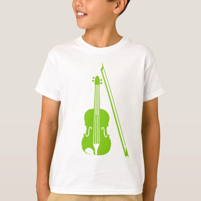 T-shirt Violon - Martian Green (Devant)