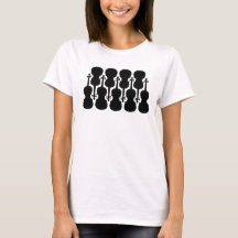 T-shirt violon noir et blanc