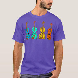 T-shirt Violon rétro vintage