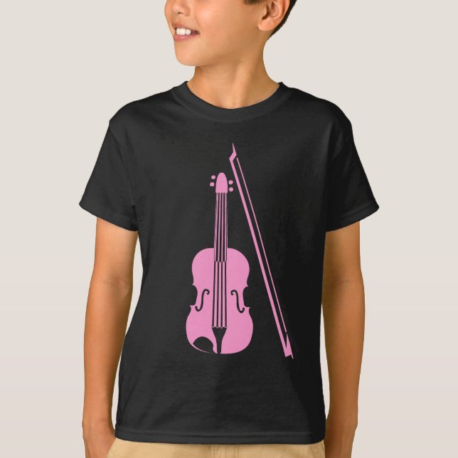 T-shirt Violon - rose (Devant)