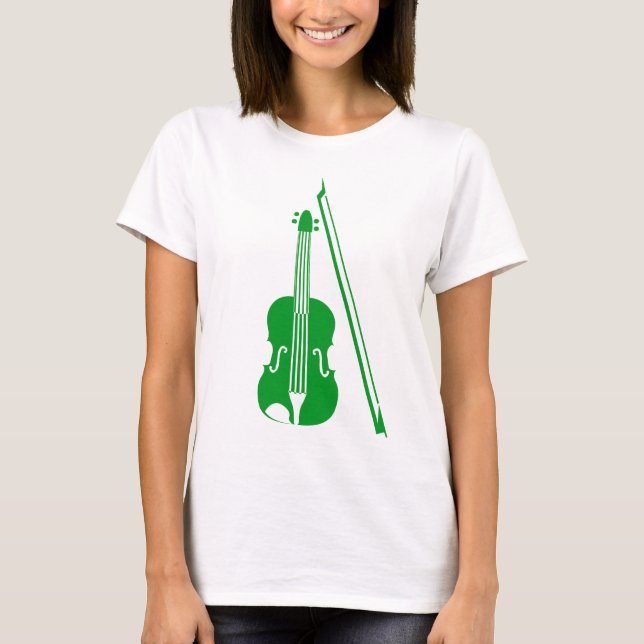 T-shirt Violon - Vert herbe (Devant)