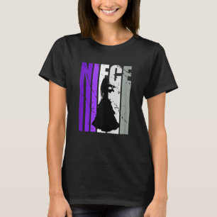 T-shirt Violon Vintage Bleu Nièce D'Enseignant Violoniste